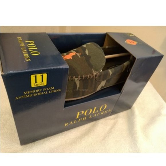 New Polo Ralph Lauren Cali II Moccasin Slippers Camos  11 - Picture 1 of 2